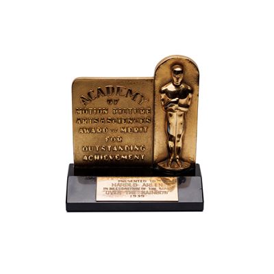 Harold Arlen s Academy Award Oscar for the music for the song Over the Rainbow 1939