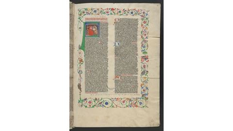 The Giant Bible of Mainz is one of the last great handwritten giant Bibles in Europe.