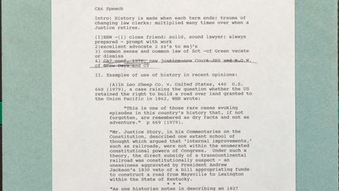 Speech Notes Tribute Byron White
