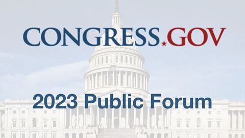 2023 Congress gov Public Forum