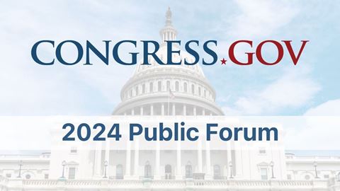 Congress gov Public Forum Graphic