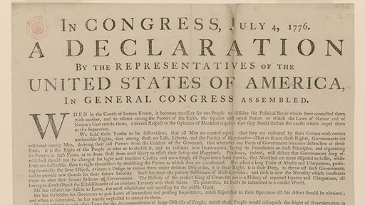 Washington's Copy of the Declaration of Independence