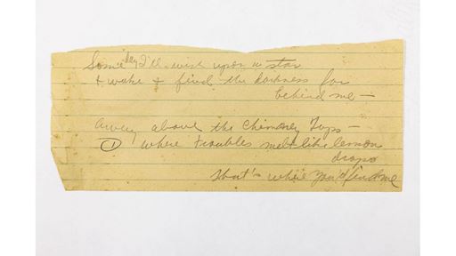 Library of Congress Acquires “Wizard of Oz” Musical Sketches To Add to the Harold Arlen Collection