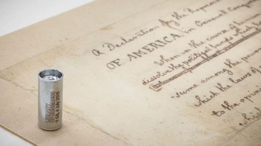 Vial Containing Library of Congress Collection Items