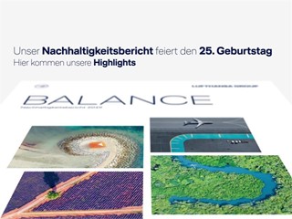 Balance halten. Aus Verantwortung. 25 Jahre Berichterstattung zu Umwelt und Nachhaltigkeit
