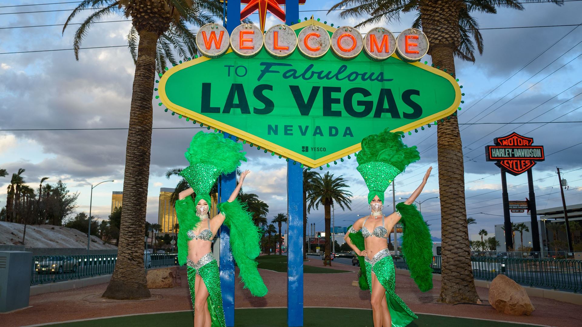 to Fabulous Las Vegas" Sign Goes Green for St. Patrick's Day