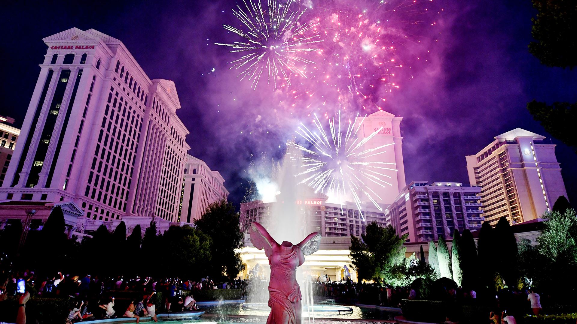 Caesars Palace Fireworks Credit Denise Truscello