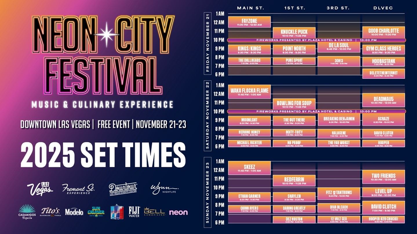 NCF Set Times 2025