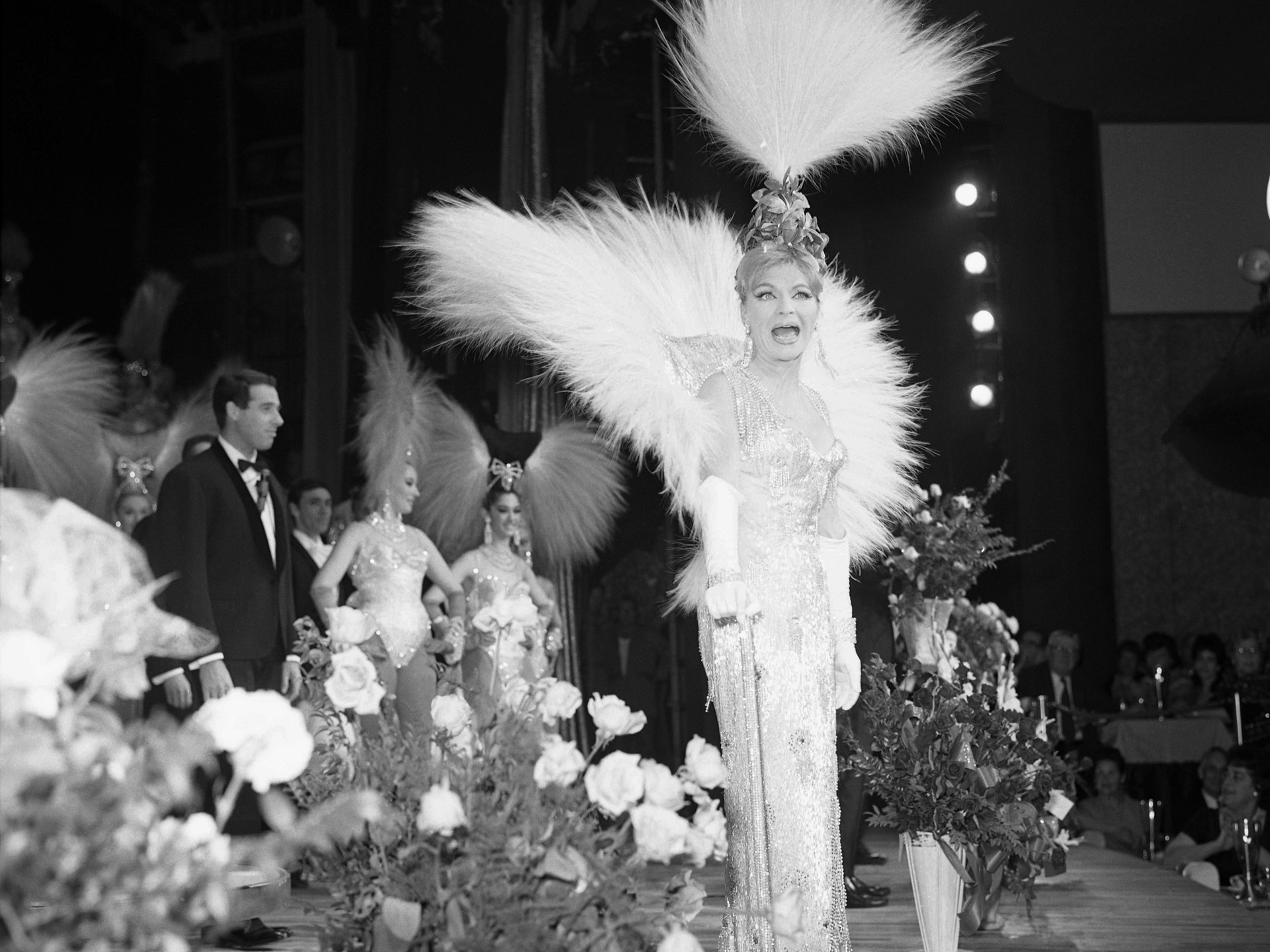 Line Renaud onstage for the premiere of producer Fredric Apcar's Casino de Paris