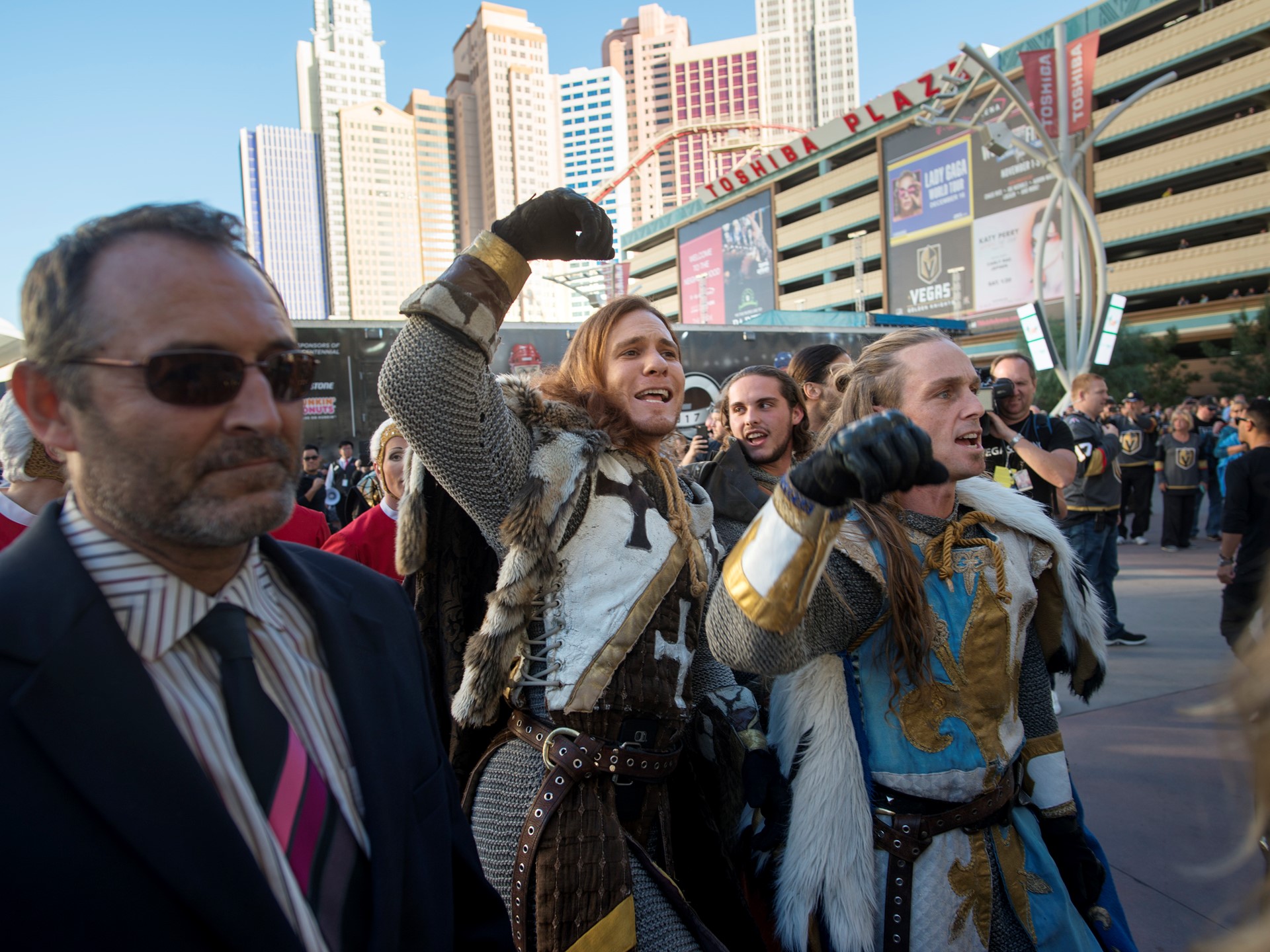 Vegas Golden Knights promotional crew members