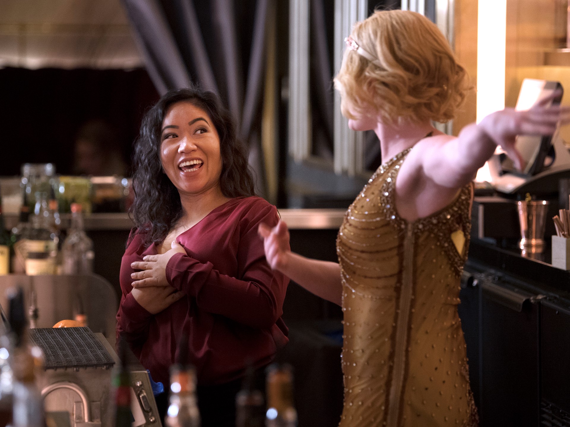 Rosina bartender is surprised with time off by BAZ actress