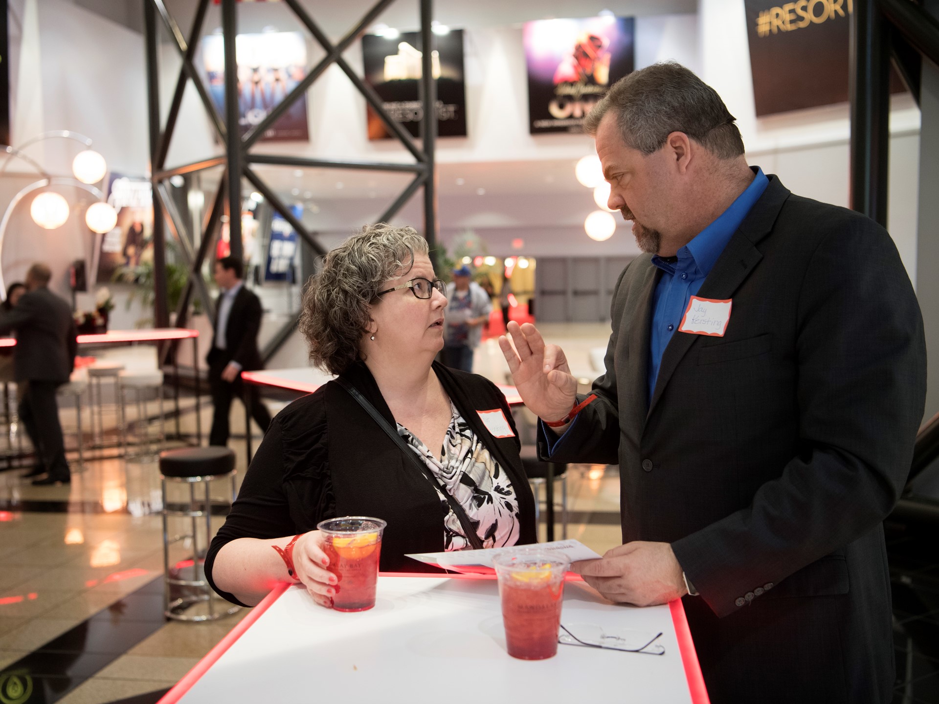 Kat Kersting and her husband Jay Kersting discuss their possible seating choices