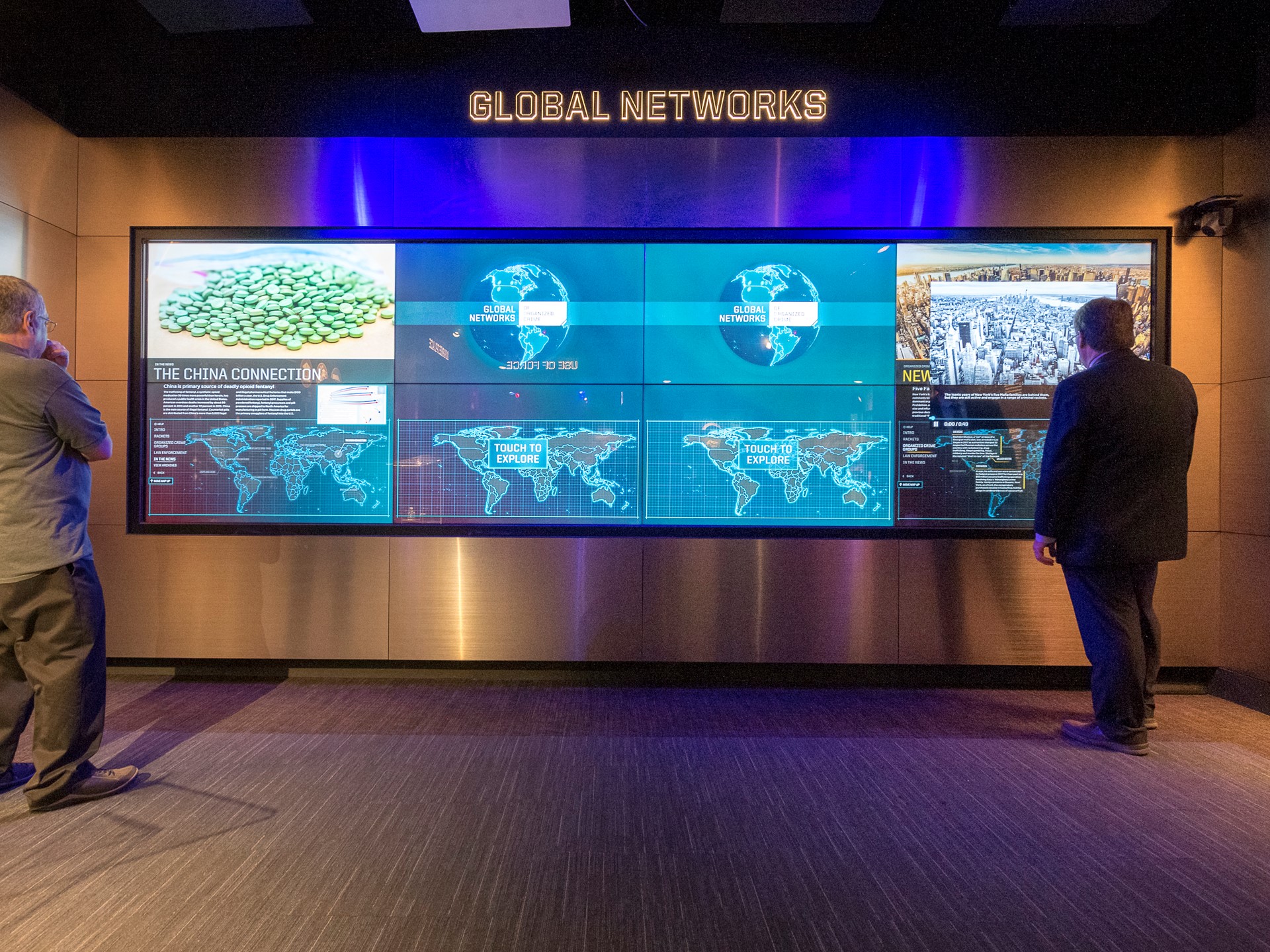 A touch-screen wall is part of the Mob Museum renovation