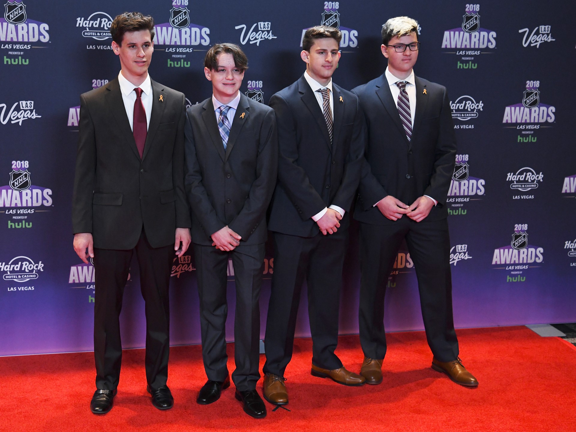 Members of the Stoneman Douglas High School hockey team