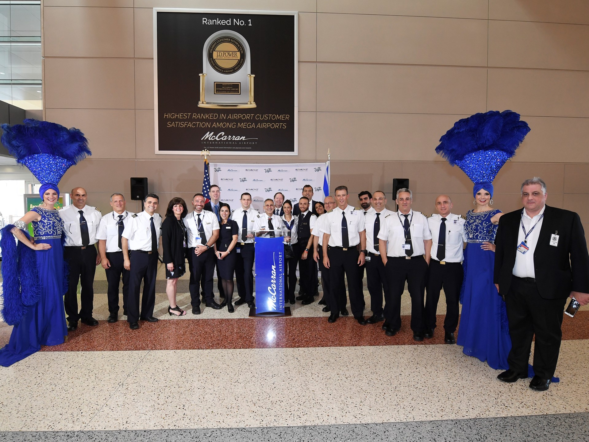 The crew of EL AL Israel Airlines flight 21