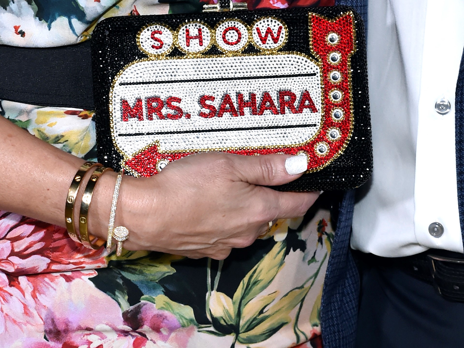 A detail photo of Liset Meruelo's purse