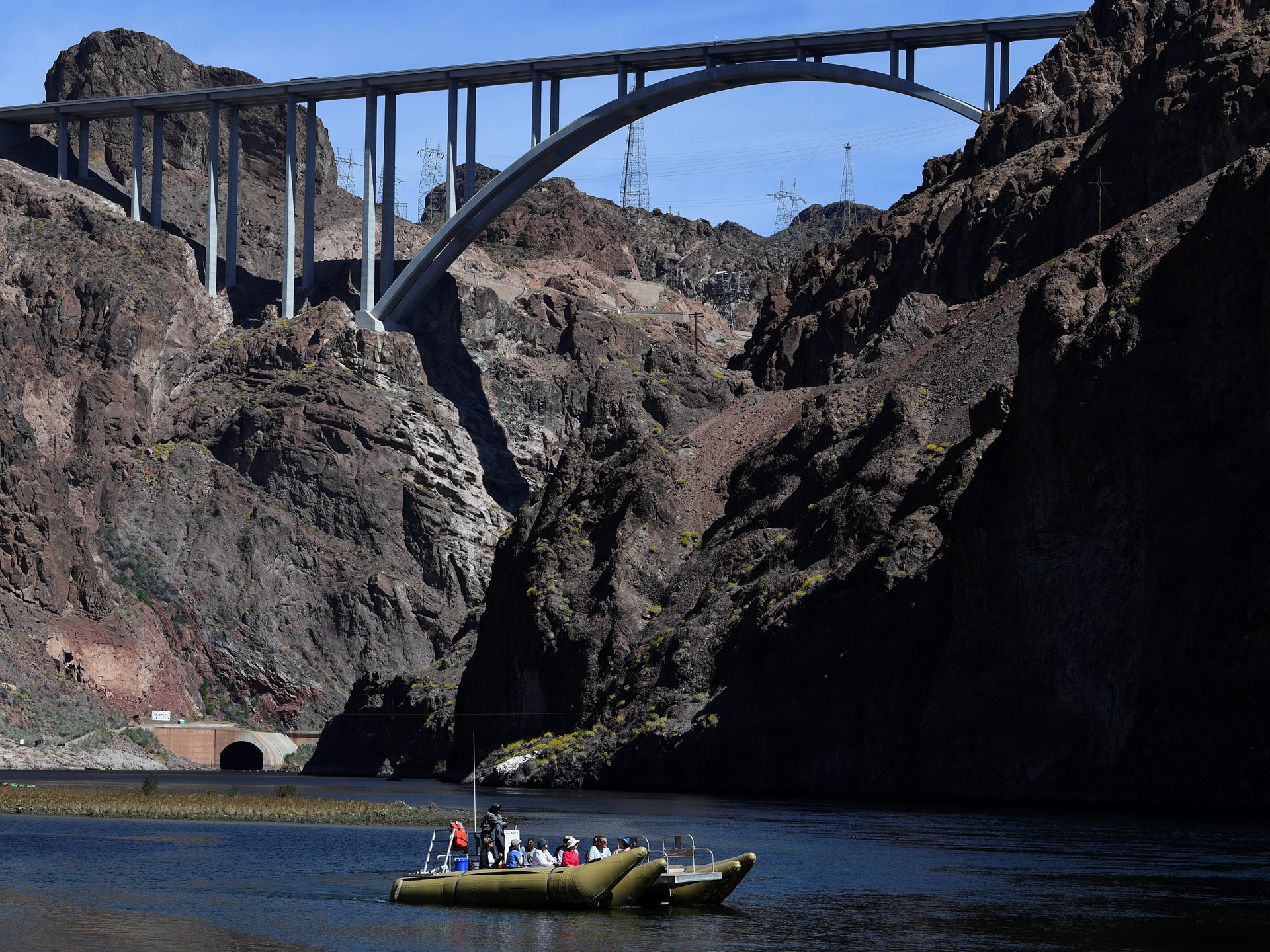 Rafting below the Hoover Dam