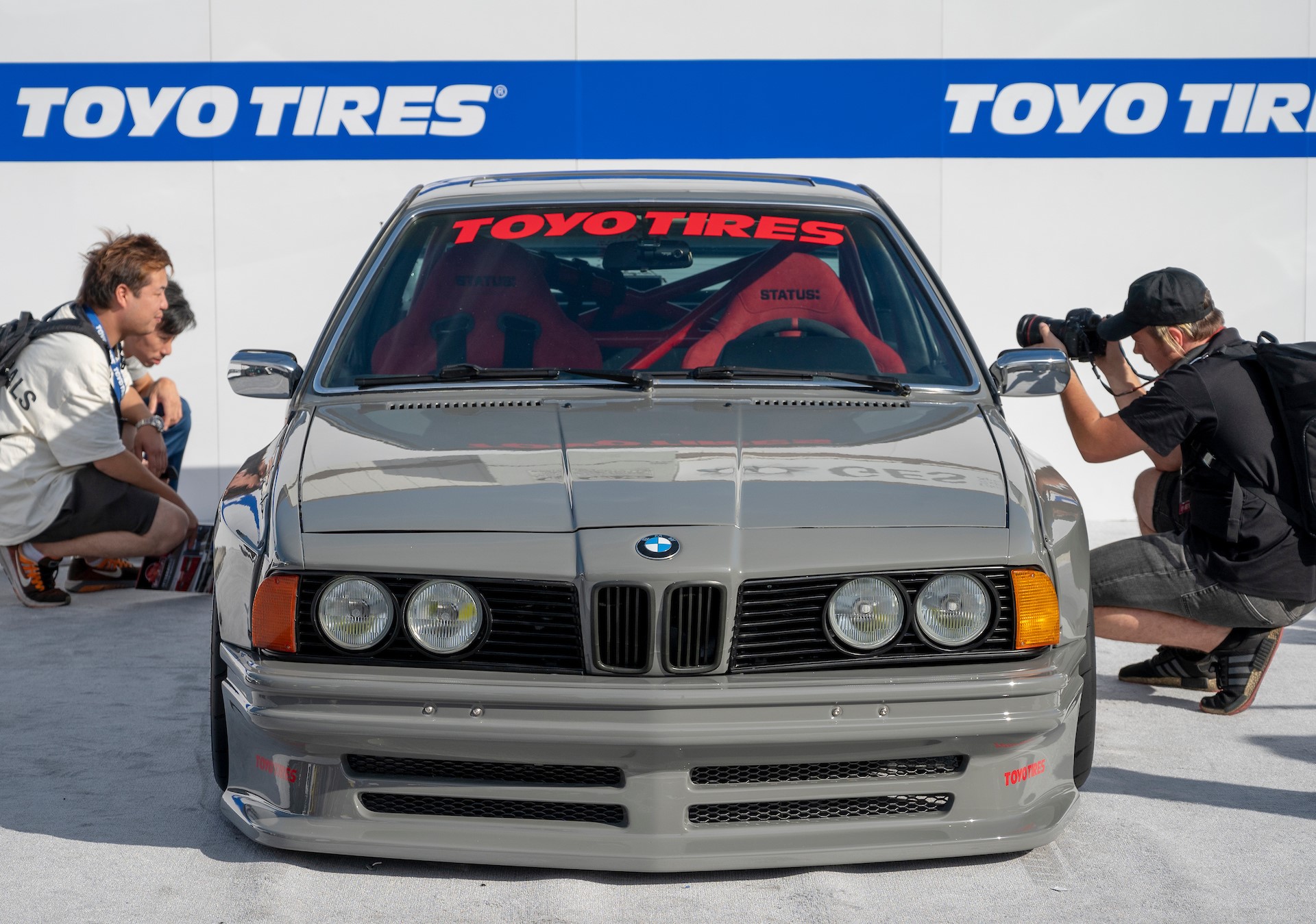 Visitors check out the Toyo Tires