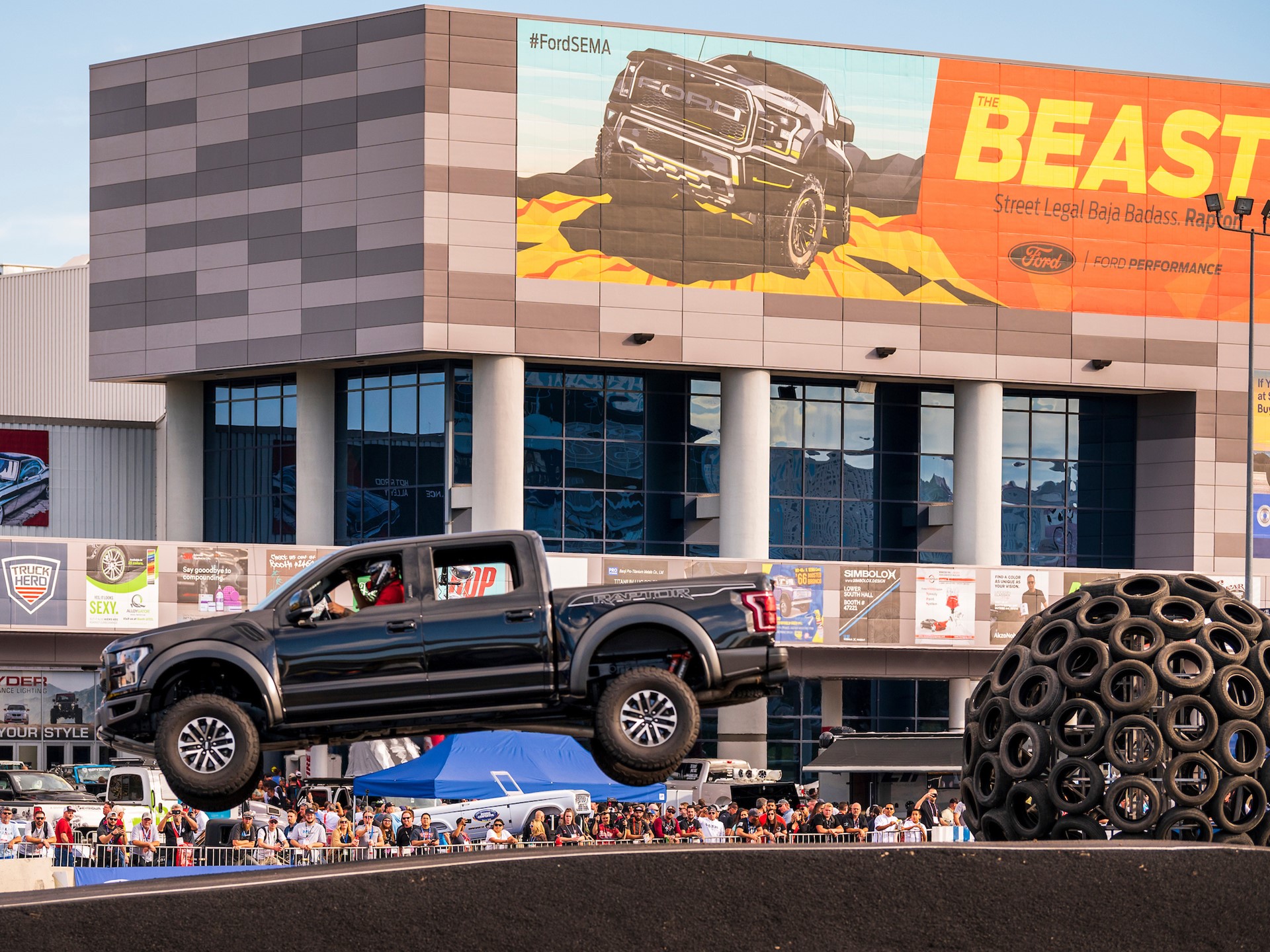 A Ford Raptor pickup