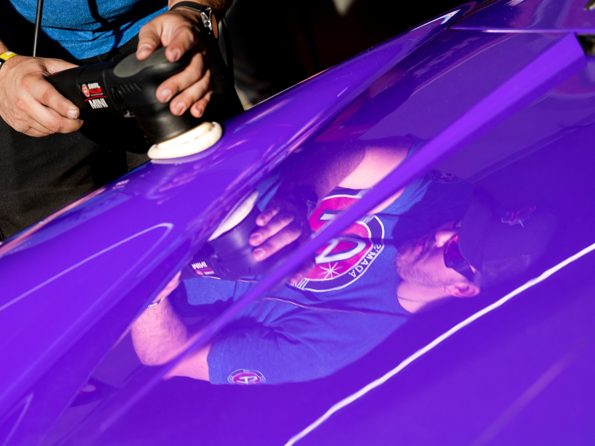 An exhibitor demonstrates