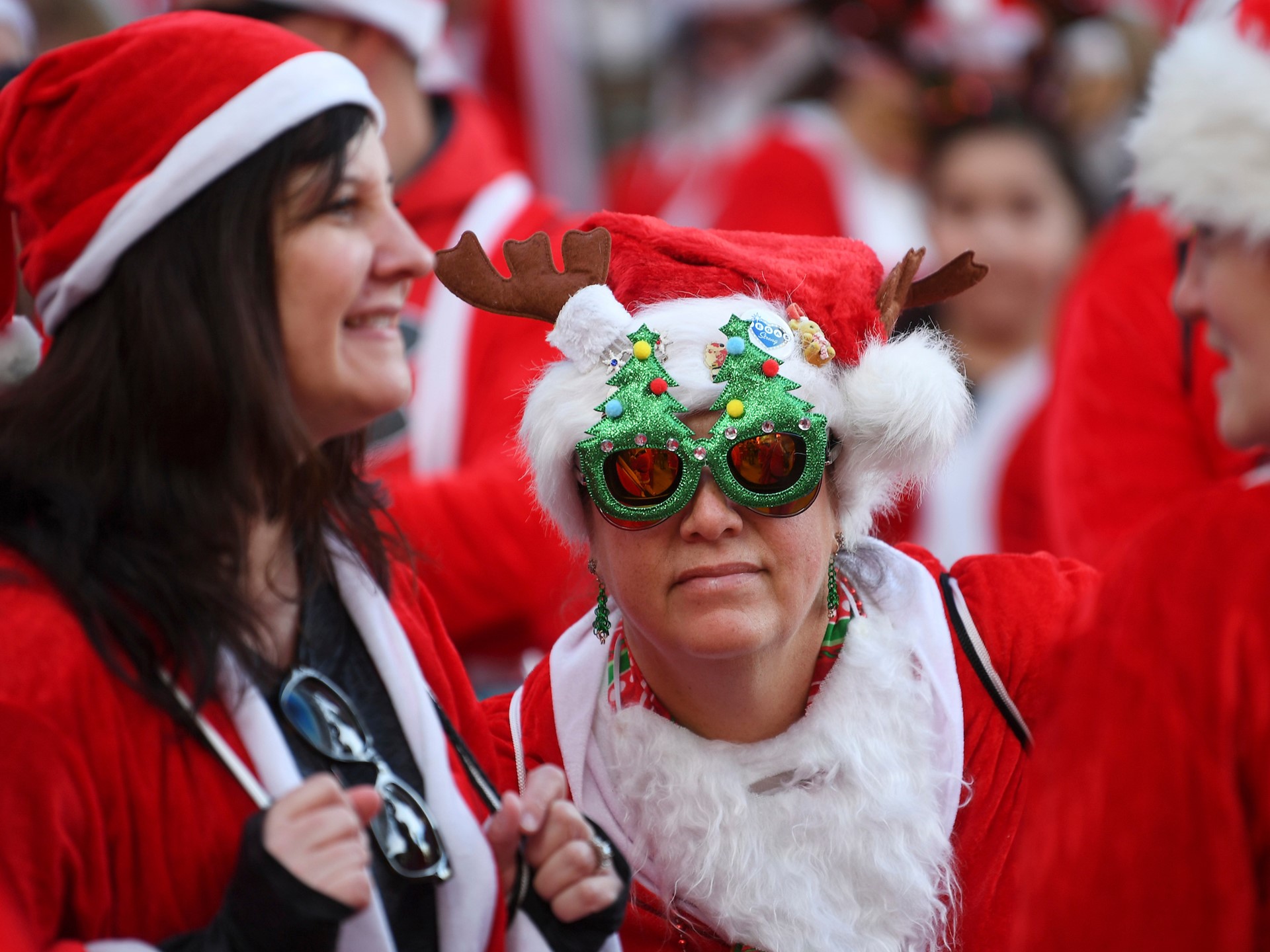 Participants in their Christmas finery