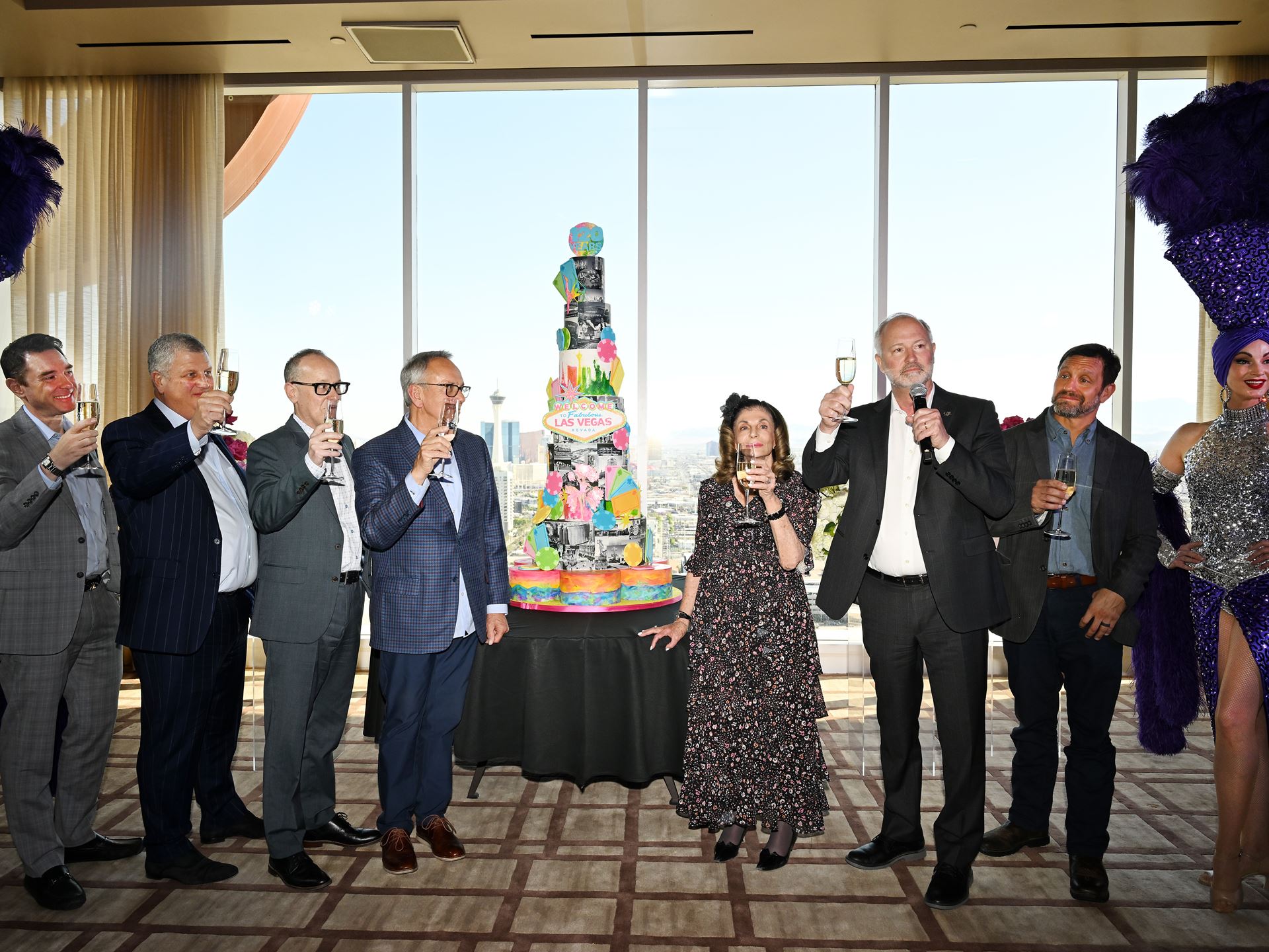 Group Photo Aaron Berger Derek Stevens Andrew Simon Jim Gibson Shelley Berkley Steve Hill and David Schwartz