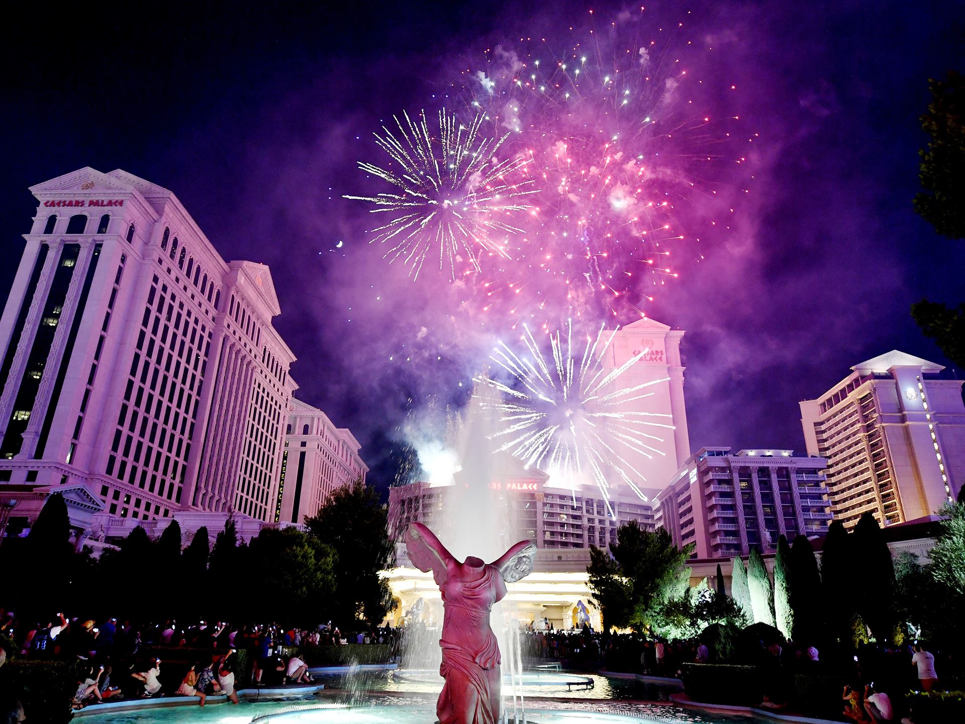 Caesars Palace Fireworks Credit Denise Truscello