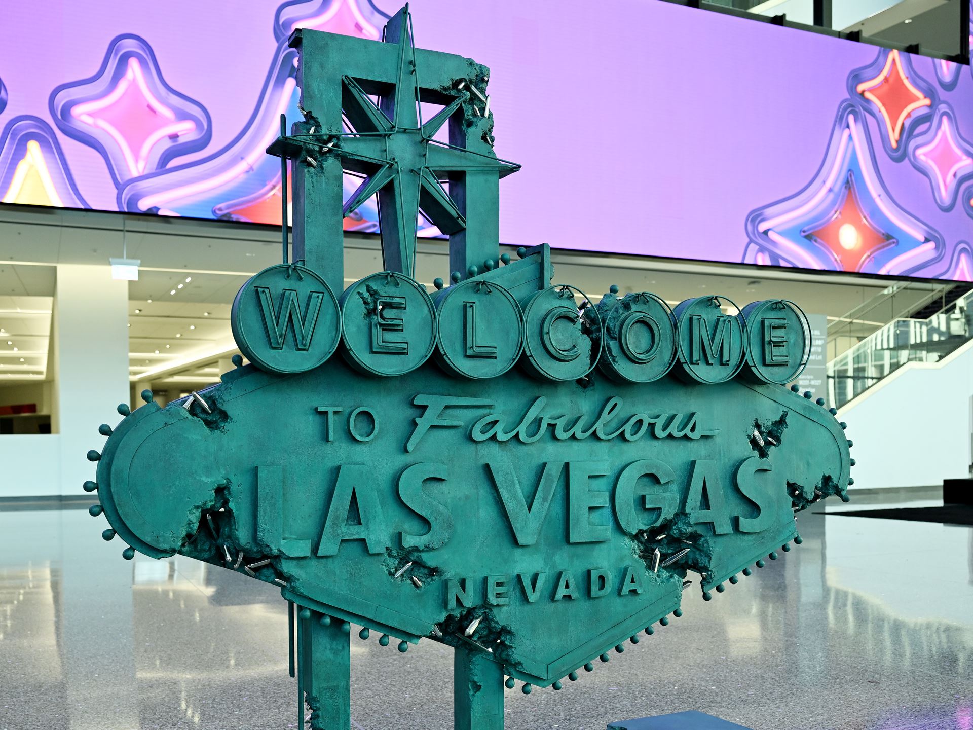 Welcome to Fabulous Las Vegas sign by artist Daniel Arsham