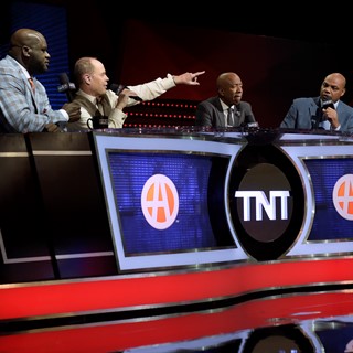 Shaquille O’Neal, Ernie Johnson, Kenny Smith and Charles Barkley