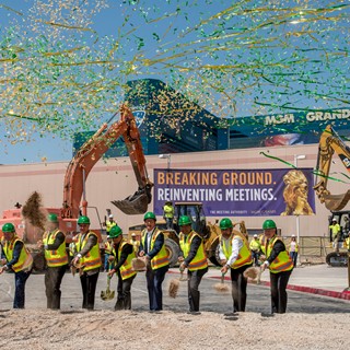 MGM Grand and community executives break ground on a new addition to the MGM Grand Conference Center