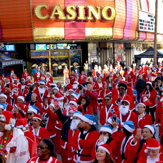 2017 Great Santa Run event in downtown Las Vegas