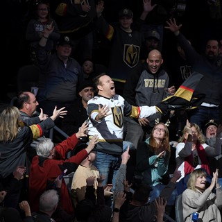 Fans at the Vegas Golden Knights NHL hockey game
