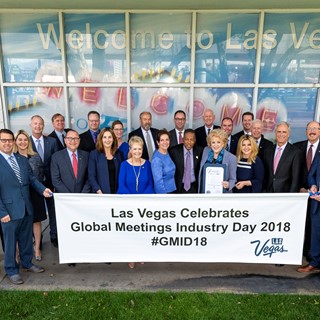 LVCVA staff and the Board of Directors gather to recognize Global Meetings Industry Day 2018