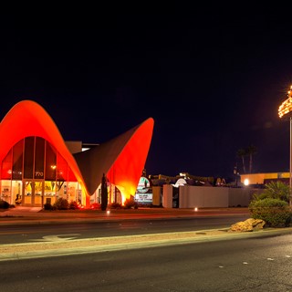 Neon Museum goes red for National Travel and Tourism Week