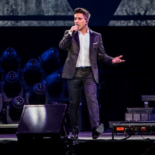 Alejandro Fernández performs during a concert at The Mandalay Bay Events Center