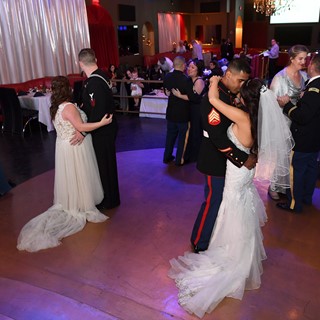 Couples share first dance