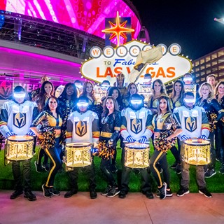The Vegas Golden Knights Drumbots drumline