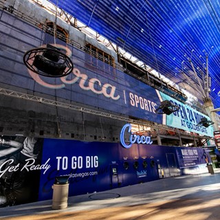 The Fremont Street Experience facade of Circa Resort