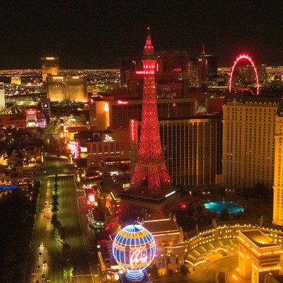 Las Vegas Strip Red Takeover May 5, 2020 Recognizing Hospitality Workers and the Spirit of Travel