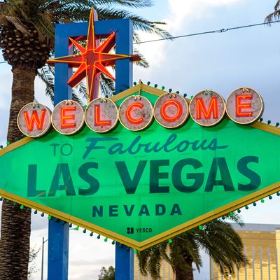 Welcome to Fabulous Las Vegas sign goes green for St. Patrick's Day 2021