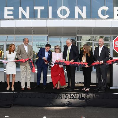 Dignitaries participate in ribbon cutting of the new Las Vegas Convention Center West Hall