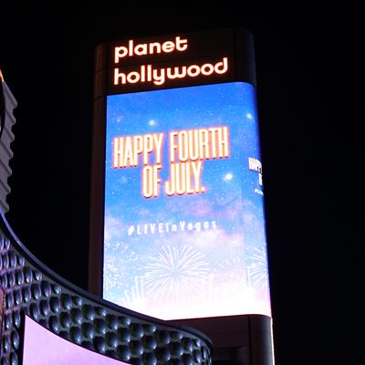 Planet Hollywood Fourth of July marquee