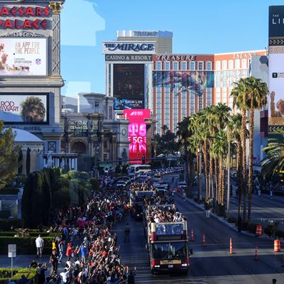 Las Vegas Aces Parade Begins