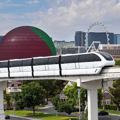 Las Vegas Monorail near Sphere