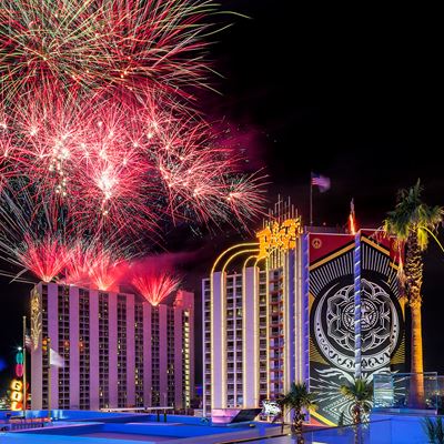 Fireworks at the Plaza Hotel Casino