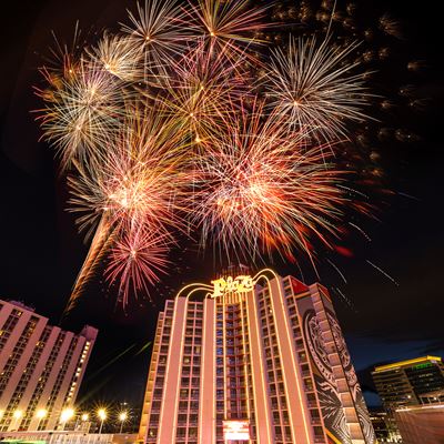 Fireworks at Plaza Hotel Casino