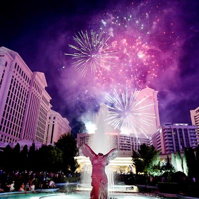 Caesars Palace Fireworks Credit Denise Truscello