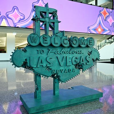 Welcome to Fabulous Las Vegas sign by artist Daniel Arsham