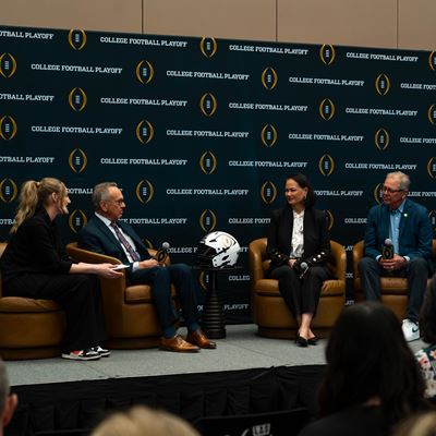 CFB Championship Panel 1 Stormy Buonantony Jim Gibson Jhone Ebert Britton Banowsky Mark Shunock