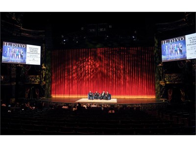 Multi-platinum international quartet Il Divo admires the surroundings of the Venetian Theater